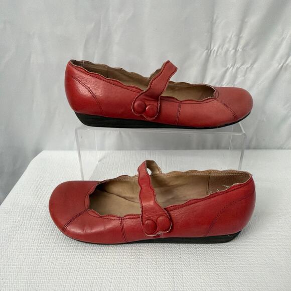 Miz Mooz Shoes Womens Size 8 Dorina Red Leather Mary Jane Comfort - Picture 9 of 10